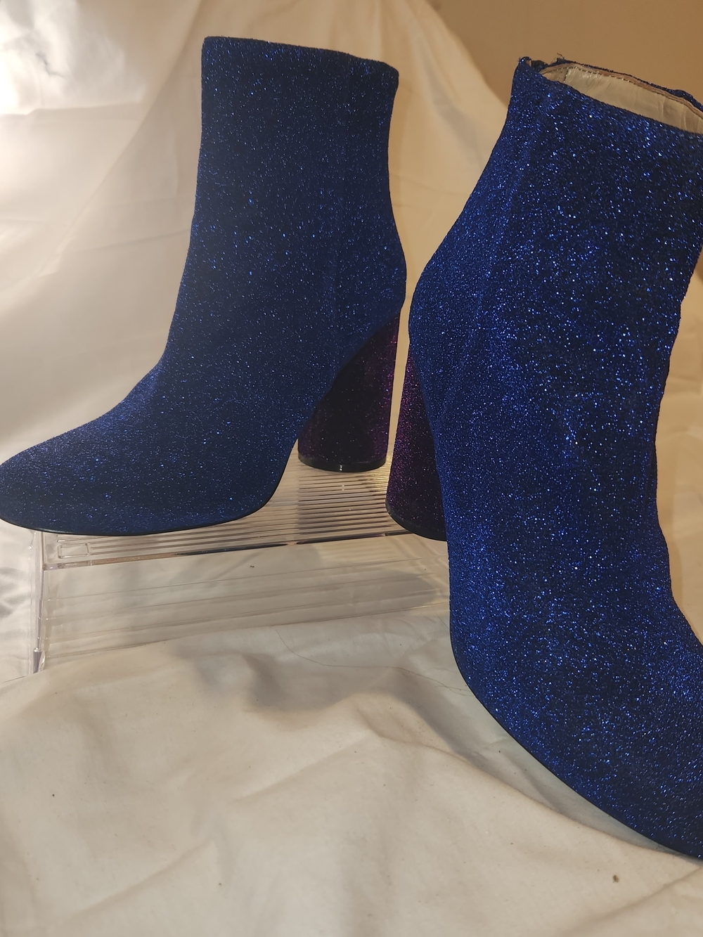 Katy Perry Collections Blue Glitter Ankle Boots 8.5
